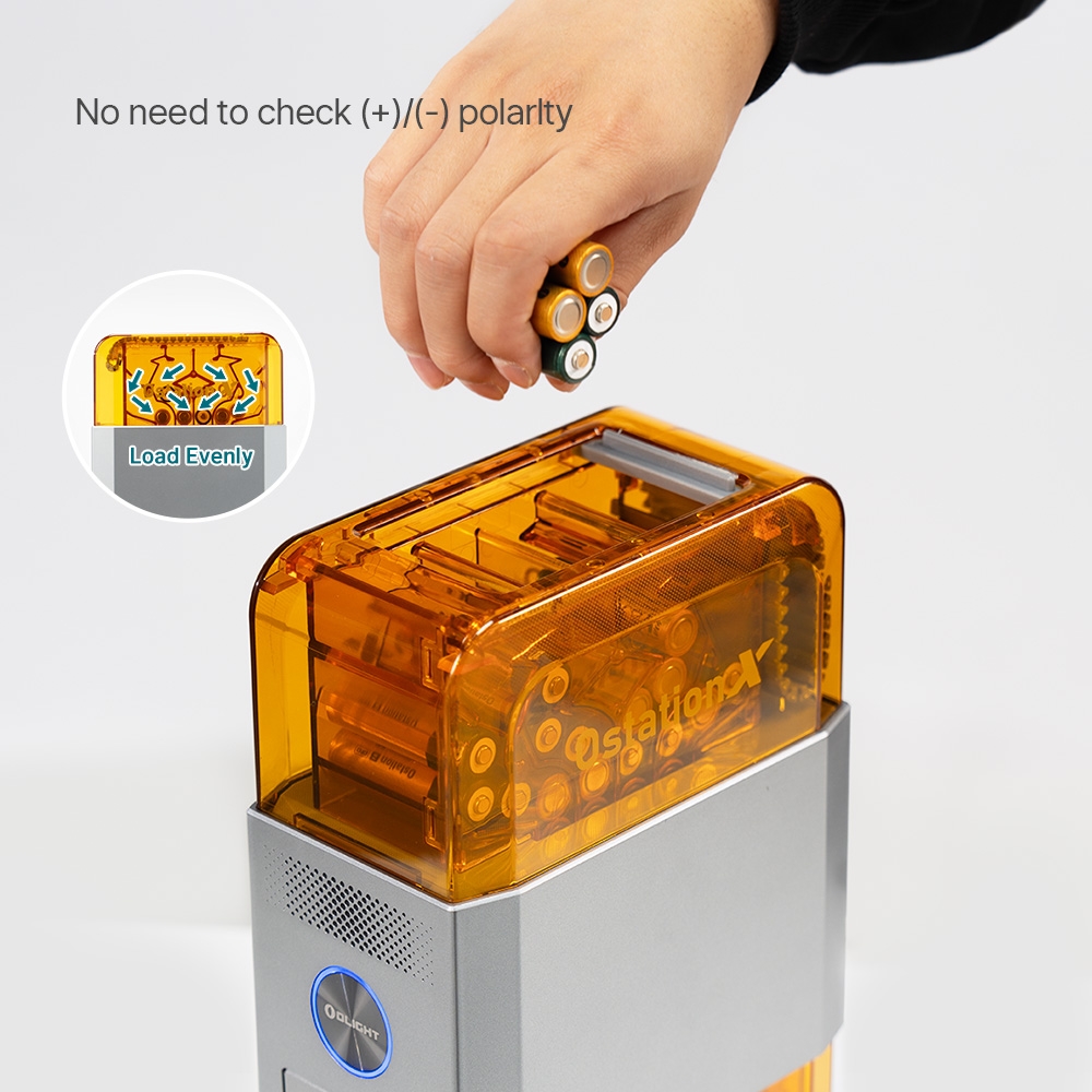 OLIGHT Ostation X Charging Station for AA Batteries - Orange OD-A-OLIGHT034 asgbox.pl OLIGHT Ostation X Charging Station for AA Batteries - Orange - obrazek 6