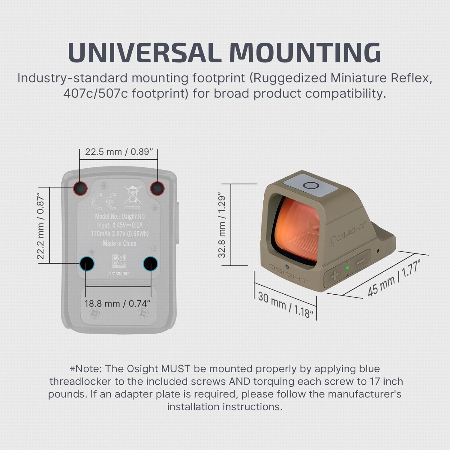 OLIGHT Red Dot Sight OSIGHT RED (Red Dot) with Powerbank - Tan OD-A-OLIGHT031 asgbox.pl OLIGHT Red Dot Sight OSIGHT RED (Red Dot) with Powerbank - Tan - obrazek 10