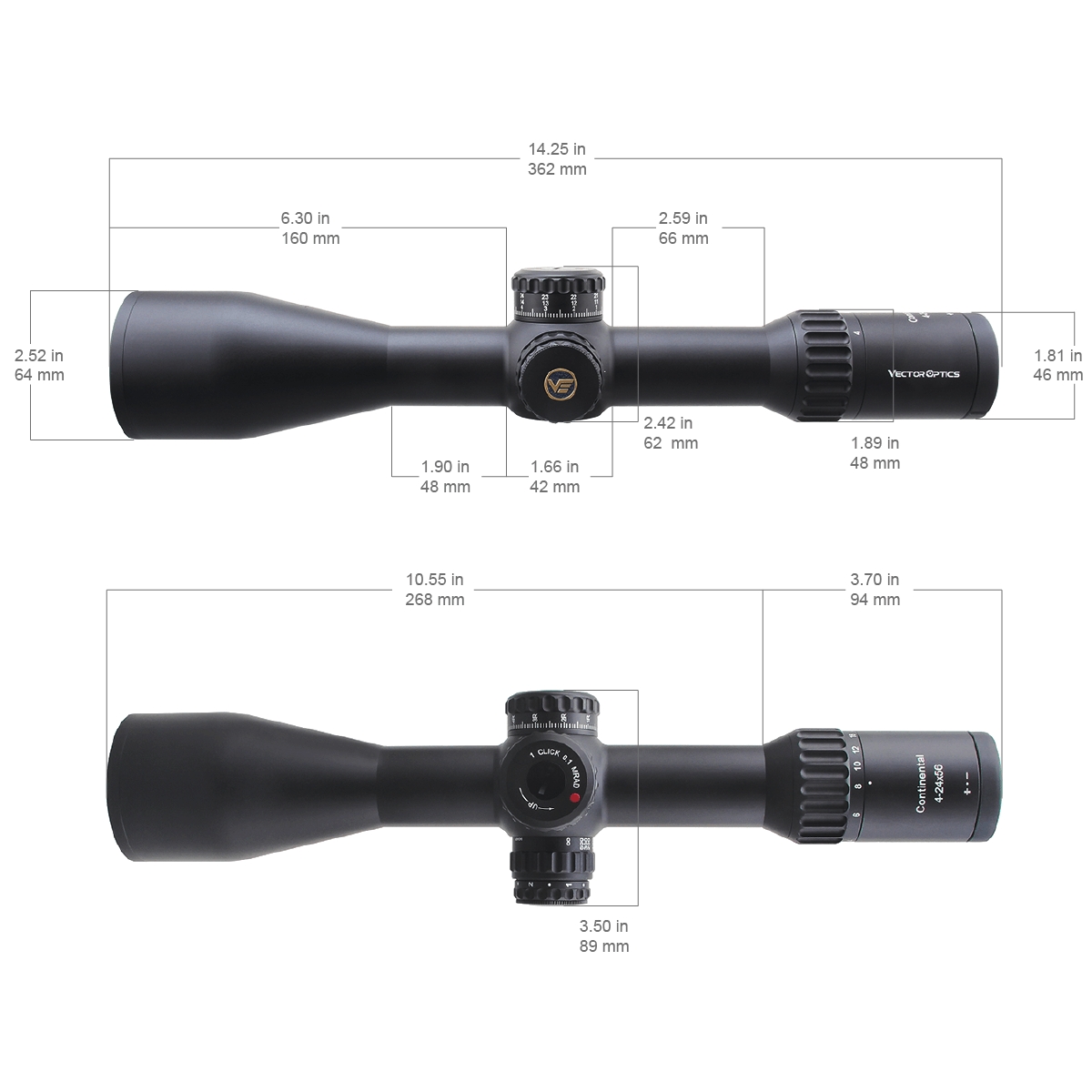 VO CONTINENTAL X6 4-24x56 MBR FFP Rifle Scope - Black OD-A-SCFF-40 asgbox.pl VO CONTINENTAL X6 4-24x56 MBR FFP Rifle Scope - Black - obrazek 7
