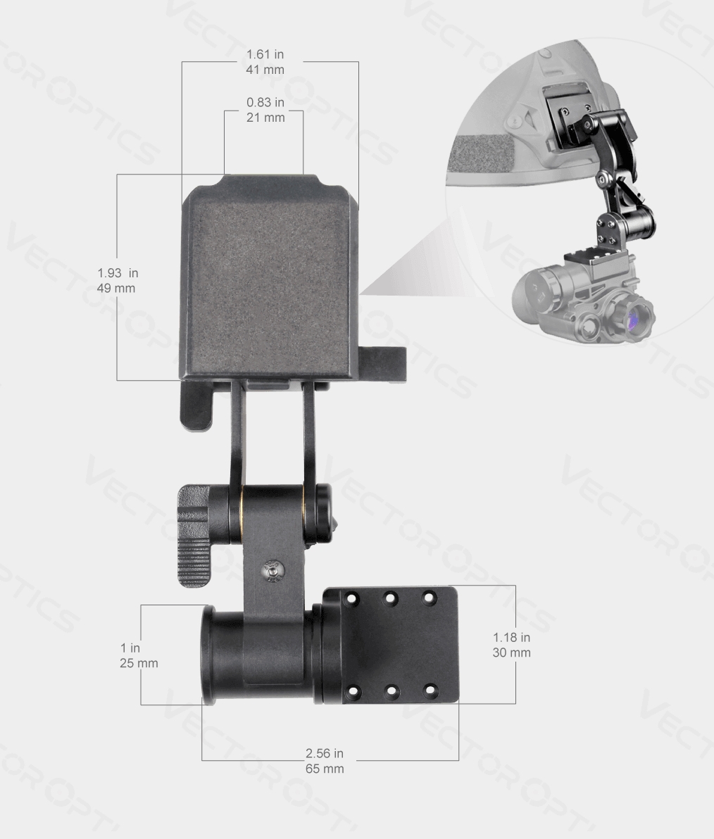 VO Flip-Up Helmet Mount for NVG / Thermal Imaging OWLSET - Black OD-A-OWNV-MT10 asgbox.pl VO Flip-Up Helmet Mount for NVG / Thermal Imaging OWLSET - Black - obrazek 9