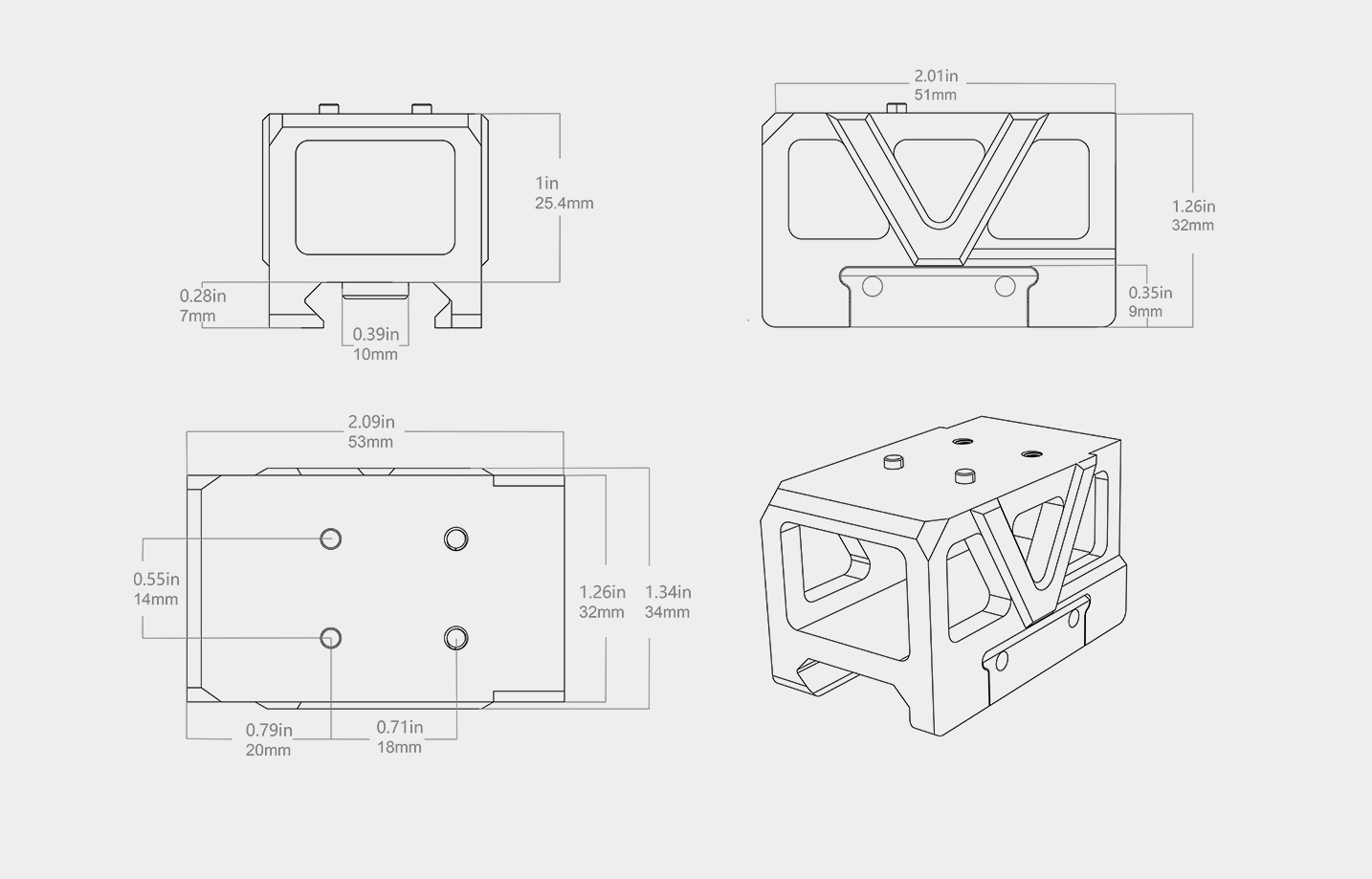 VO RIS Riser Mount (32 mm) for FRENZY Red Dot Sight - Black OD-A-SCFRM-24 asgbox.pl VO RIS Riser Mount (32 mm) for FRENZY Red Dot Sight - Black - obrazek 10