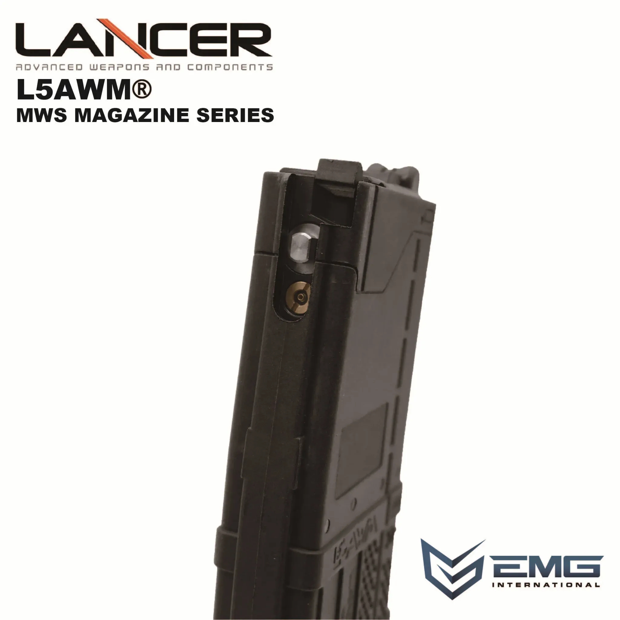 Angry Gun Lancer L5AWM V2 Gas Magazine for TM MWS, 35 BBs - Black OD-A-LMWSM-556-BLK asgbox.pl Angry Gun Lancer L5AWM V2 Gas Magazine for TM MWS, 35 BBs - Black - obrazek 6