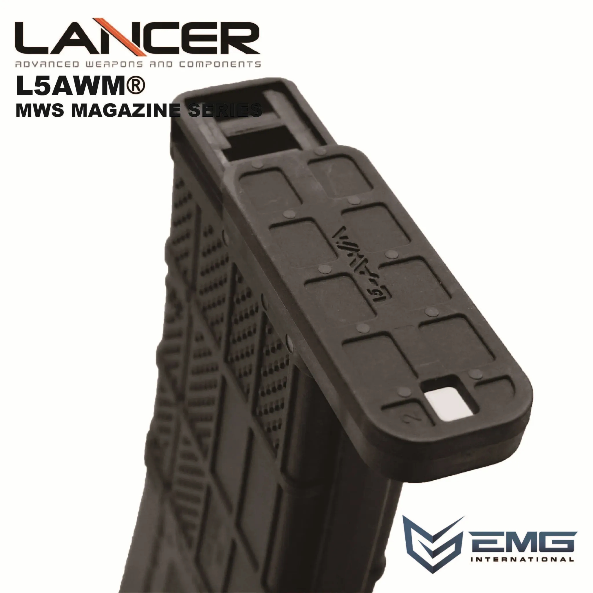 Angry Gun Lancer L5AWM V2 Gas Magazine for TM MWS, 35 BBs - Black OD-A-LMWSM-556-BLK asgbox.pl Angry Gun Lancer L5AWM V2 Gas Magazine for TM MWS, 35 BBs - Black - obrazek 8