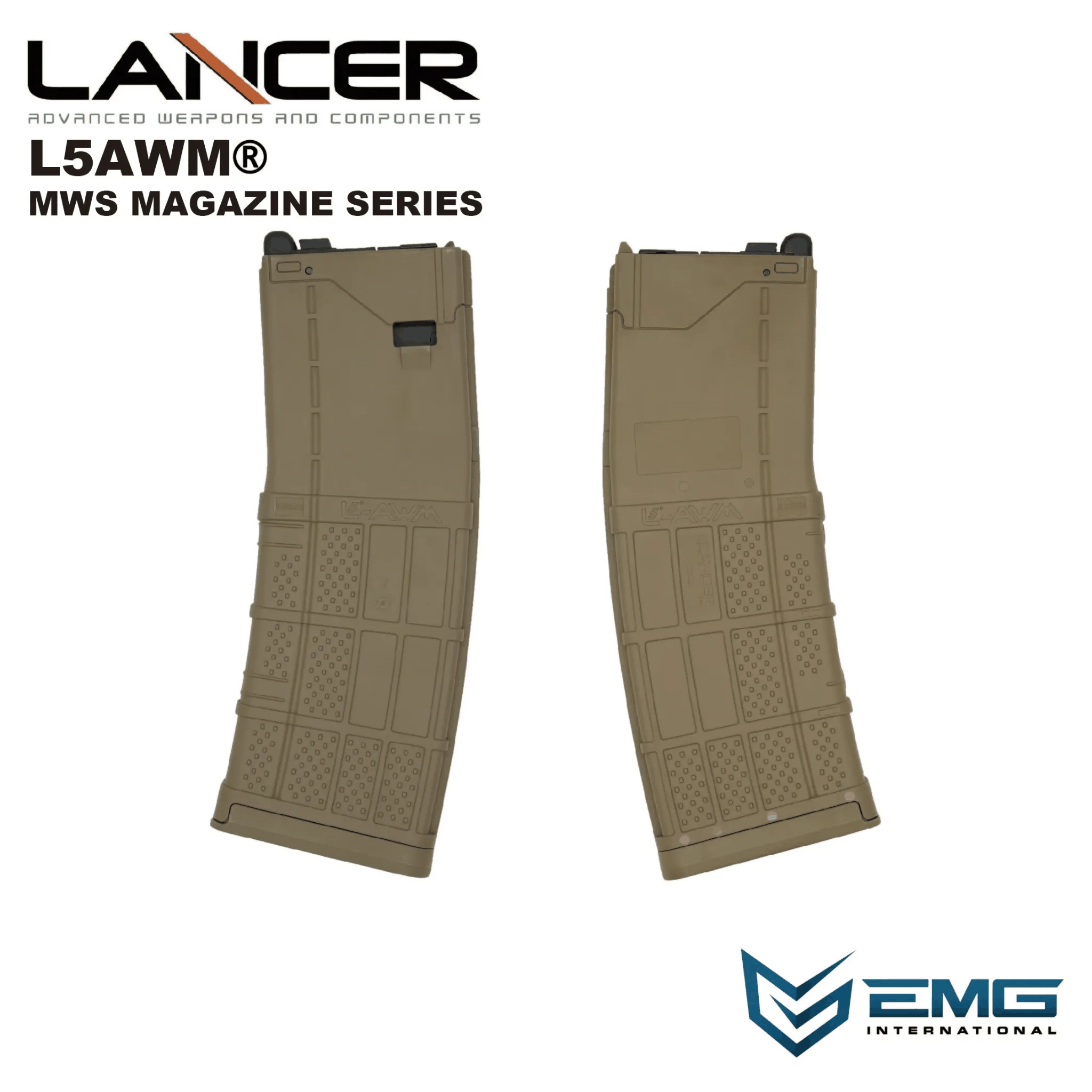 Angry Gun Lancer L5AWM V2 Gas Magazine for TM MWS, 35 BBs - Tan OD-A-LMWSM-556-FDE asgbox.pl Angry Gun Lancer L5AWM V2 Gas Magazine for TM MWS, 35 BBs - Tan - obrazek 7
