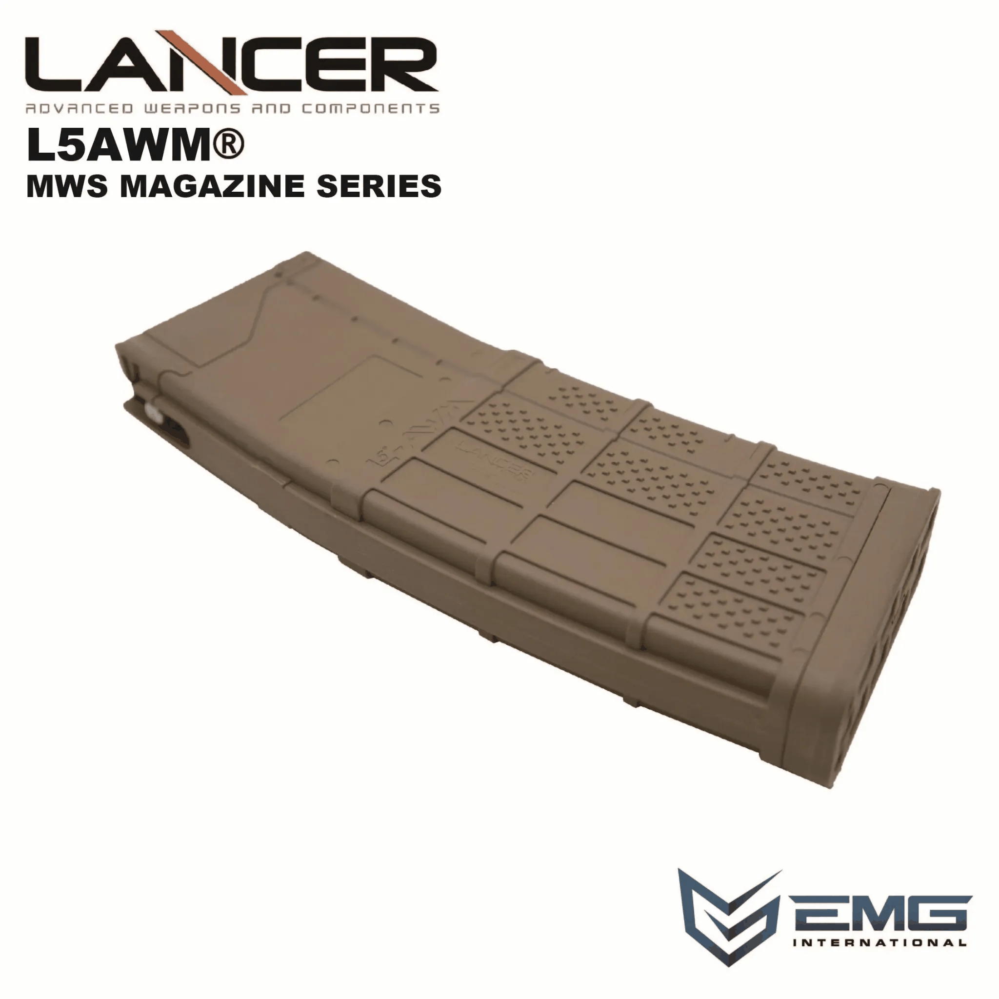 Angry Gun Lancer L5AWM V2 Gas Magazine for TM MWS, 35 BBs - Tan OD-A-LMWSM-556-FDE asgbox.pl Angry Gun Lancer L5AWM V2 Gas Magazine for TM MWS, 35 BBs - Tan - obrazek 8