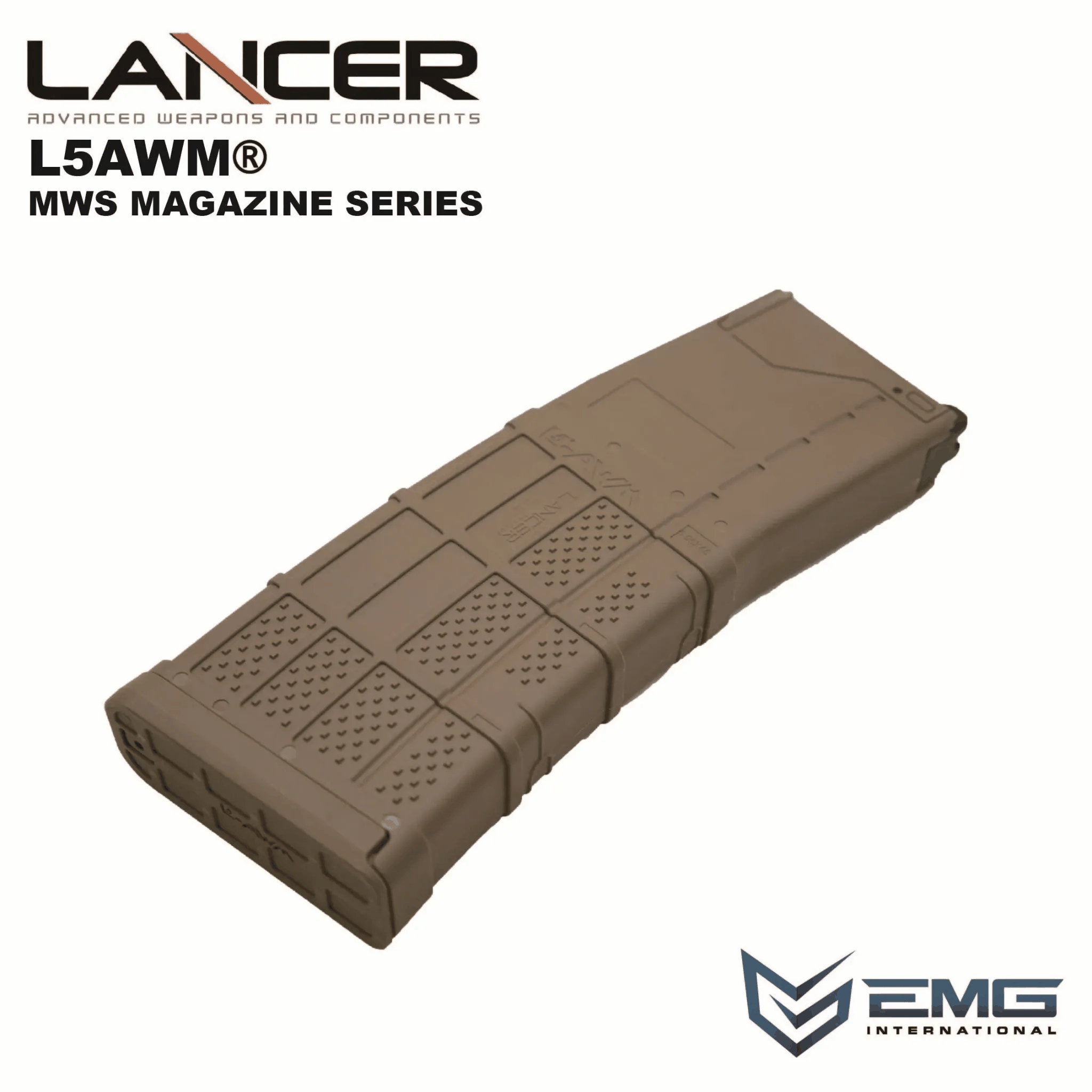 Angry Gun Lancer L5AWM V2 Gas Magazine for TM MWS, 35 BBs - Tan OD-A-LMWSM-556-FDE asgbox.pl Angry Gun Lancer L5AWM V2 Gas Magazine for TM MWS, 35 BBs - Tan - obrazek 9