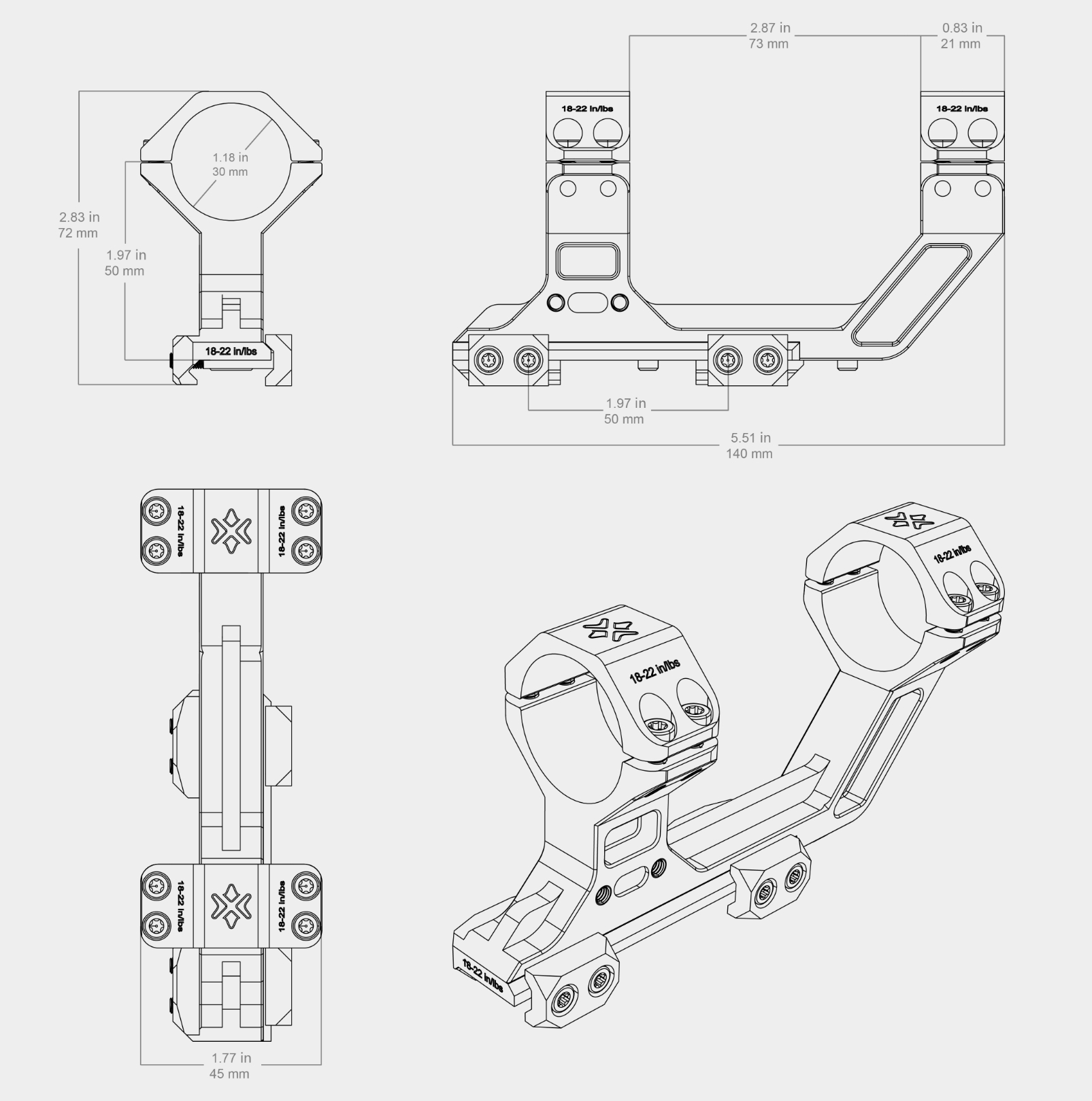 VO AR15 High One-Piece RIS Mount for 30 mm Riflescope - Tan OD-A-XASR-F3038 asgbox.pl VO AR15 High One-Piece RIS Mount for 30 mm Riflescope - Tan - obrazek 12