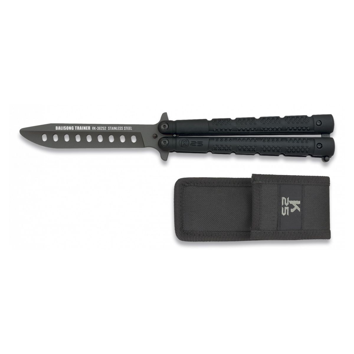K25 Training Balisong Knife - Black OD-A-VYS106-BK asgbox.pl K25 Training Balisong Knife - Black