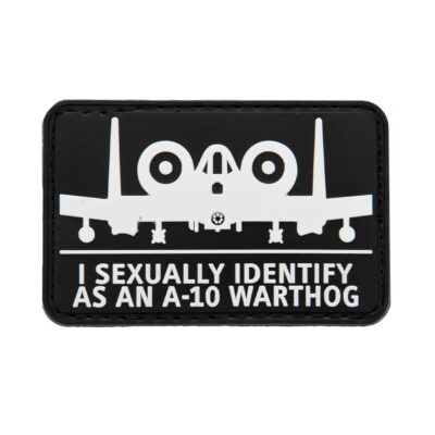 3D PVC SEXUAL IDENTIFICATION A-10 WARTHOG Patch - Black