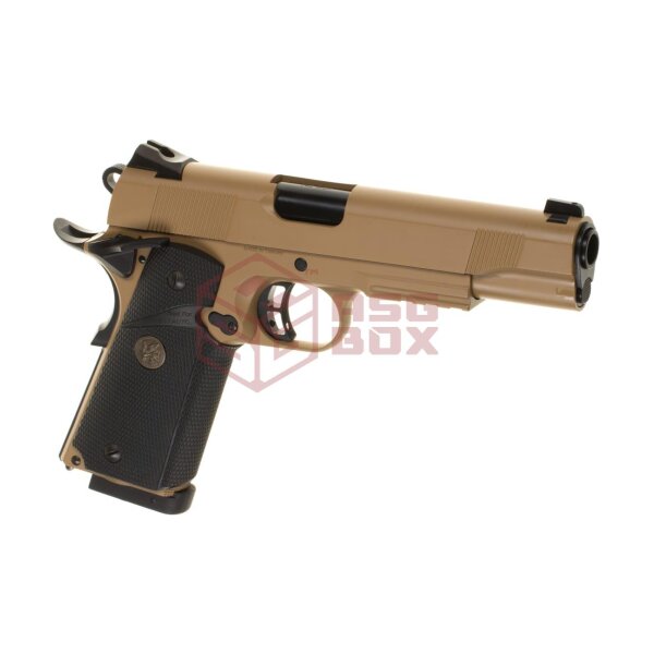KJ Works M1911 MEU Full Metal Tan Co2 Desert