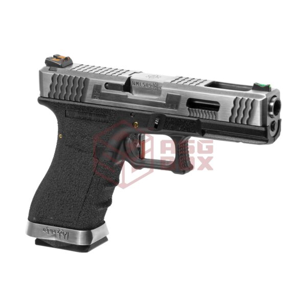 WE G-Force 18C SV Silver Barrel Metal Version GBB Black