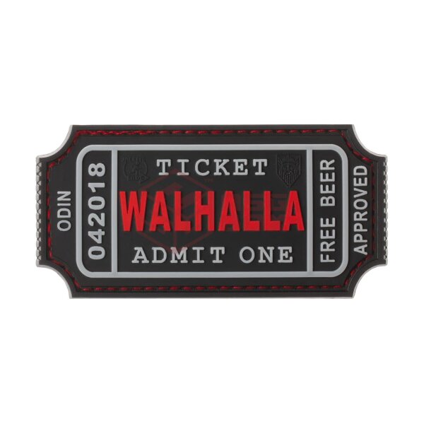 JTG Large Walhalla Ticket Rubber Patch Blackmedic