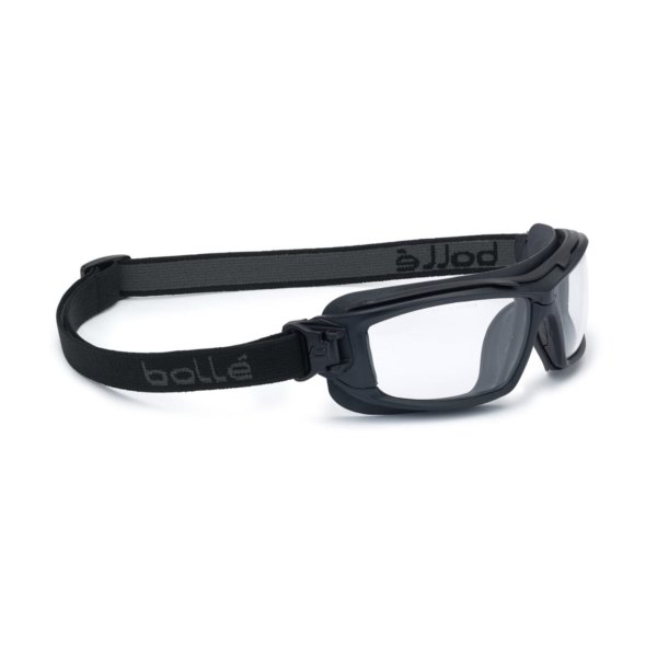 BOLLÉ ULTIM8 BSSI Safety Goggles, Clear Lenses - Black
