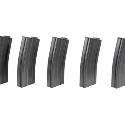 asgbox.pl - Zestaw 5 magazynków mid-cap 100 kulek do M4/M16 - szary