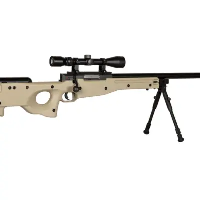 asgbox.pl - Replika karabinu snajperskiego Warrior I ( z dwójnogiem i lunetą) - Tan