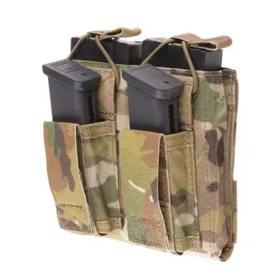 asgbox.pl - Podwójna ładownica Open Top na magazynki M4/M16 + pistoletowe - Multicam