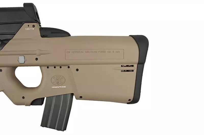 Replika karabinka szturmowego FN F2000 z lunetą - tan OD-G-GIG-01-007292-00 asgbox.pl asgbox.pl - Replika karabinka szturmowego FN F2000 z lunetą - tan