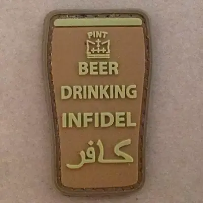 asgbox.pl - Naszywka 3D - Beer drinking infidel - Coyote