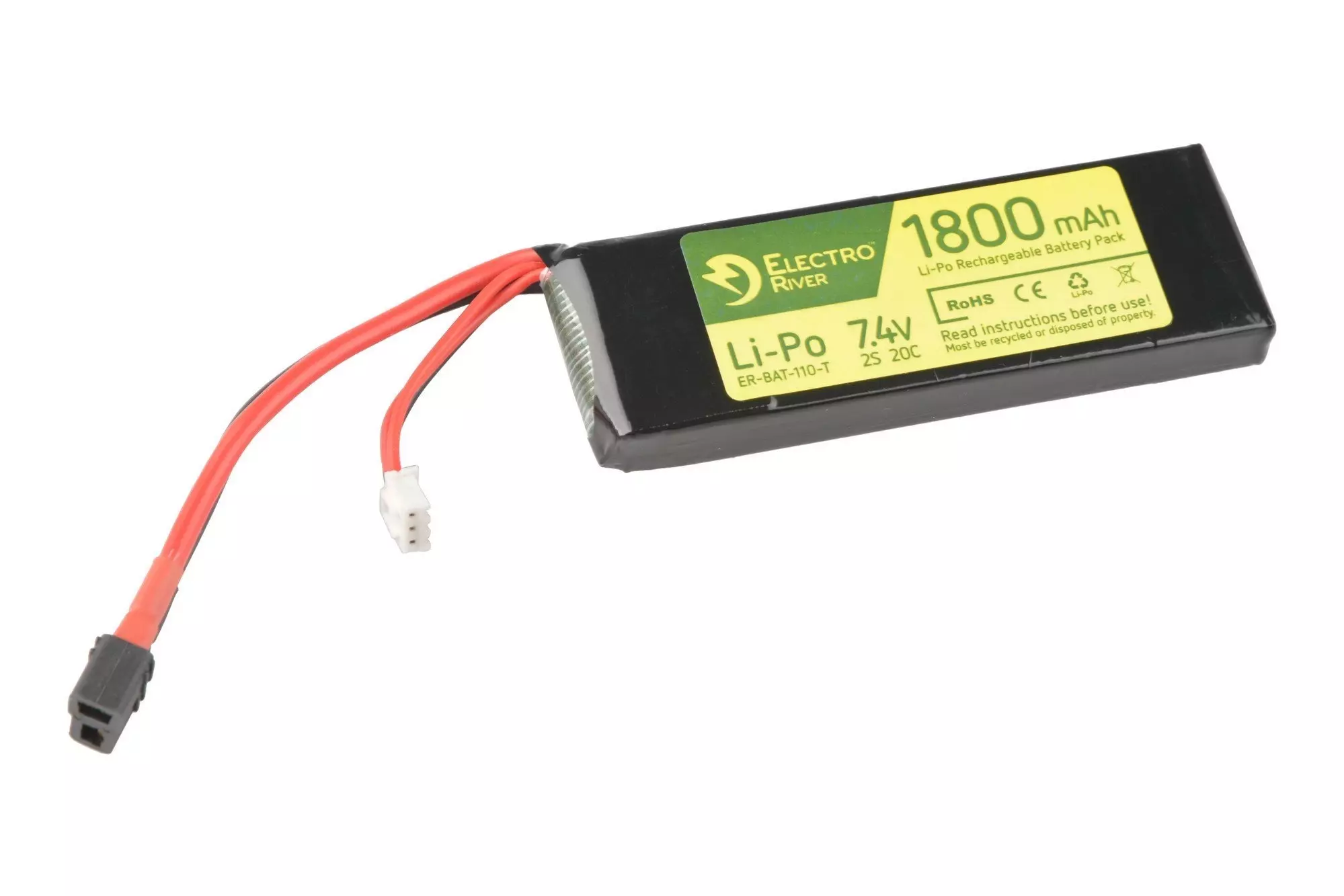 Akumulator LiPo 7,4V 1800mAh 20/40C T-connect (DEANS) OD-G-ELR-06-012571-00 asgbox.pl asgbox.pl - Akumulator LiPo 7