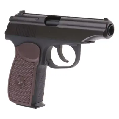 asgbox.pl - Replika pistoletu MK z tłumikiem - czarna/brązowy chwyt