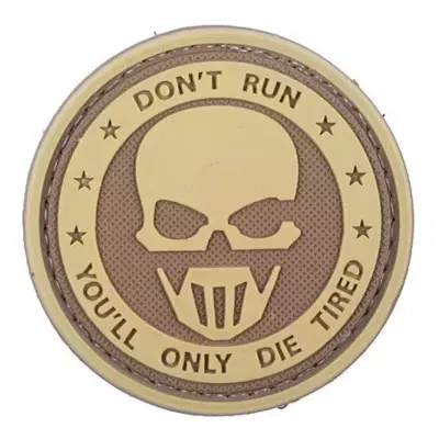 asgbox.pl - Naszywka 3D – Don't Run - Ghost - tan