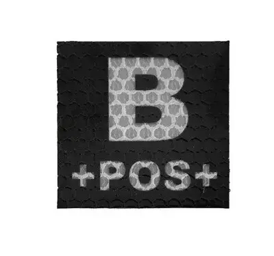 asgbox.pl - Naszywka IR z grupą krwi: B POS