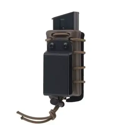 asgbox.pl - Ładownica SMC na magazynek jednorzędowy (wersja z dodatkowym wypełnieniem) (na pas 50mm) - dark earth