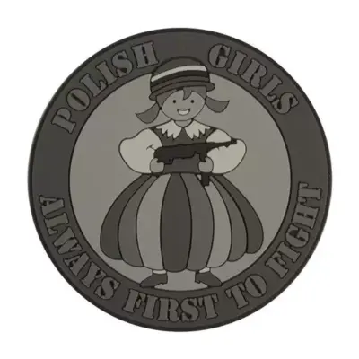 asgbox.pl - Emblemat POLISH GIRLS - PVC - Szary
