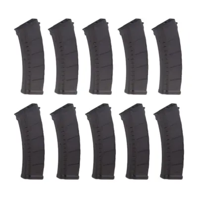 asgbox.pl - Zestaw 10 magazynków Mid-Cap na 155 kulek do AK - czarny