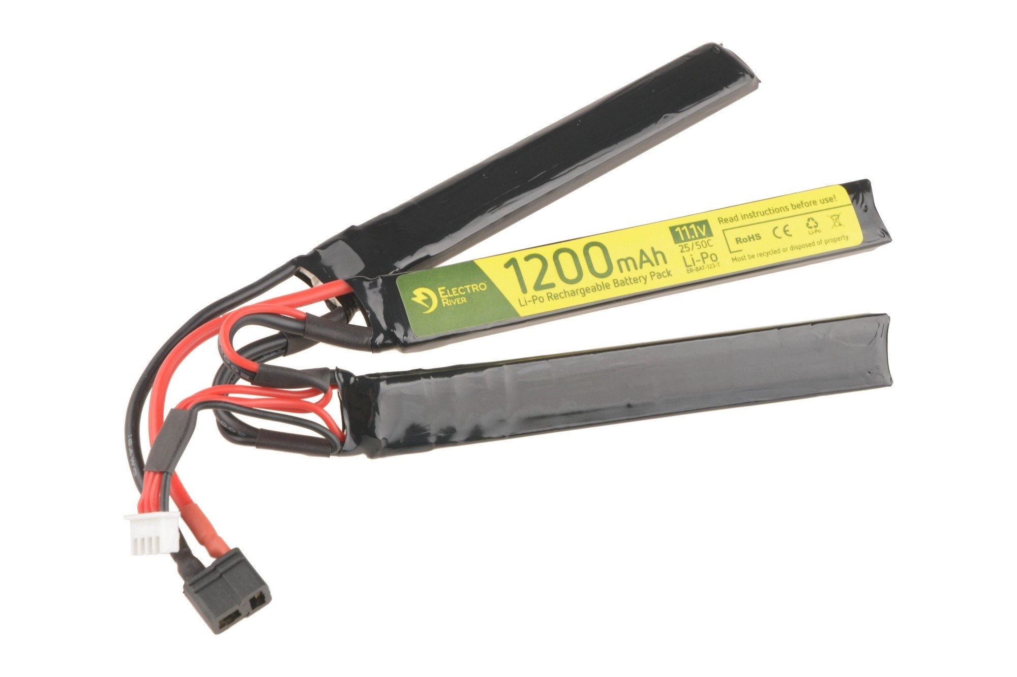 Akumulator LiPo 11,1V 1200mAh 3-modułowy 25/50C T-connect (DEANS) OD-G-ELR-06-016968-00 asgbox.pl asgbox.pl - Akumulator LiPo 11