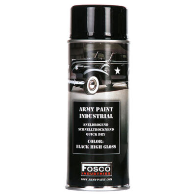 ARMY camouflage paint spray 400 ml BLACK HIGH GLOSS