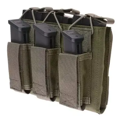 asgbox.pl - Potrójna ładownica Open Top na magazynki M4/M16 + pistoletowe - foliage green