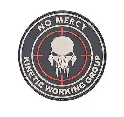 asgbox.pl - Naszywka 3D - NO MERCY – KINETIC WORKING GROUP - Black