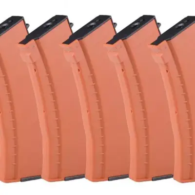 asgbox.pl - Zestaw 5 magazynków mid-cap 120 kulek do replik typu AK74 - bakelitowy