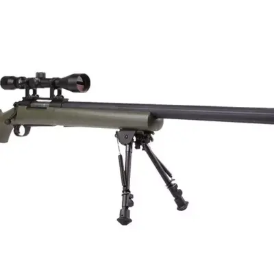 Alternative view of Replika karabinu snajperskiego SW-04J Army (z lunetą i dwójnogiem) - oliwkowa