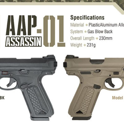 AA AAP-01 Assassin GBB Pistol - Tan OD-A-AAP01-FDE asgbox.pl