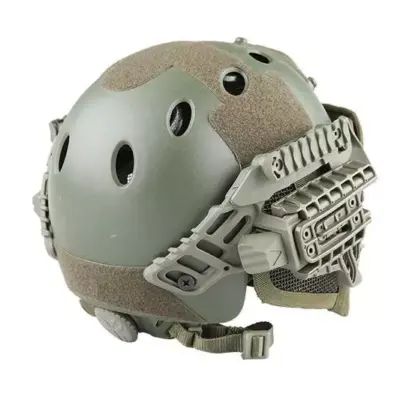 Alternative view of Replika kasku FAST PJ G4 System z osłoną twarzy - Olive Green