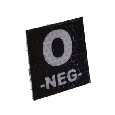 Alternative view of Naszywka IR z grupą krwi: 0 NEG