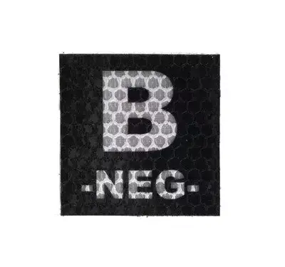 asgbox.pl - Naszywka IR z grupą krwi: B NEG