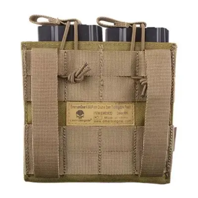 asgbox.pl - Podwójna ładownica Open Top na magazynki M4/M16 + pistoletowe - khaki