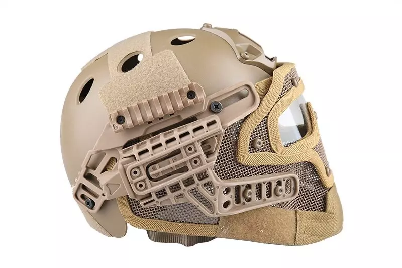 Replika kasku FAST PJ G4 System z osłoną twarzy - Coyote OD-G-EME-21-016948-00 asgbox.pl Replika kasku FAST PJ G4 System z osłoną twarzy - Coyote - obrazek 2