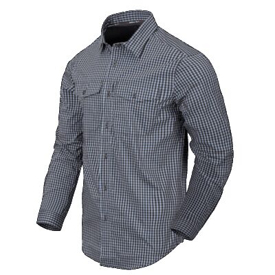 HELIKON COVERT Concealed Carry Long Sleeve Shirt - Phantom Grey Checkered