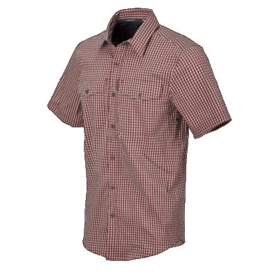 HELIKON COVERT Concealed Carry Short Sleeve Shirt - Dirt Red Checkered
