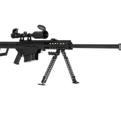 Replika karabinu wyborowego Barret® M82 z Lunetą i dwójnogiem - czarna OD-G-SWL-01-001309-00 asgbox.pl