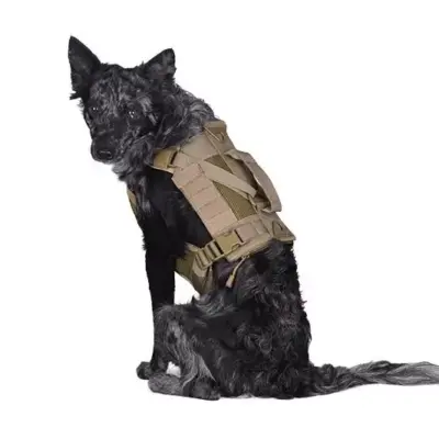 Szelki taktyczne dla psa - tan OD-G-PRI-18-021093-00 asgbox.pl