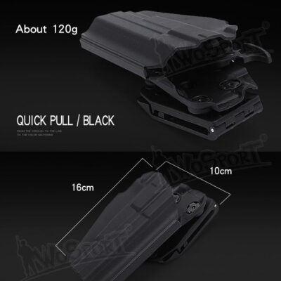 WST Universal Belt Holster GB35 for Full Size Pistols, Right Hand - Black OD-A-WOSP93-BK asgbox.pl WST Universal Belt Holster GB35 for Full Size Pistols, Right Hand - Black OD-A-WOSP93-BK asgbox.pl