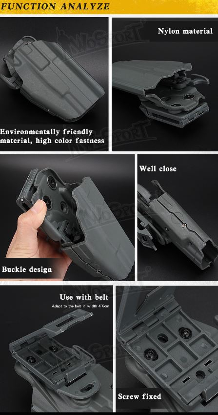 WST Universal Belt Holster GB35 for Full Size Pistols, Right Hand - Green OD-A-WOSP93-OD asgbox.pl WST Universal Belt Holster GB35 for Full Size Pistols, Right Hand - Green - obrazek 5