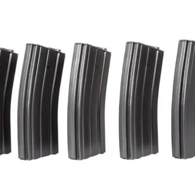 Alternative view of Zestaw 5 magazynków real-cap na 30 kulek do replik M4/M16 - szary