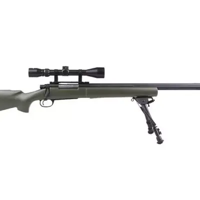 Replika karabinu snajperskiego SW-04J Army (z lunetą i dwójnogiem) - oliwkowa OD-G-SWL-03-003801-00 asgbox.pl