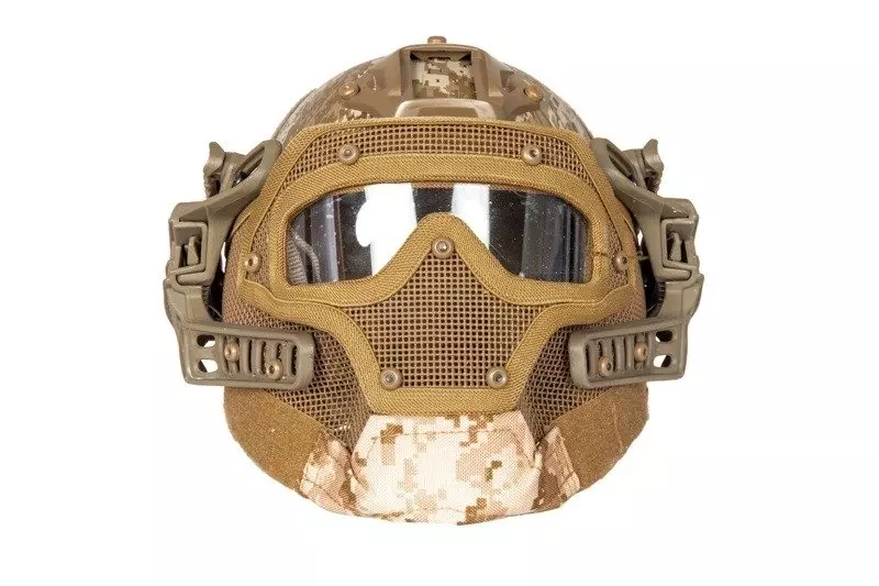 Replika kasku FAST PJ G4 System z osłoną twarzy - Desert OD-G-EME-21-021510-00 asgbox.pl asgbox.pl - Replika kasku FAST PJ G4 System z osłoną twarzy - Desert